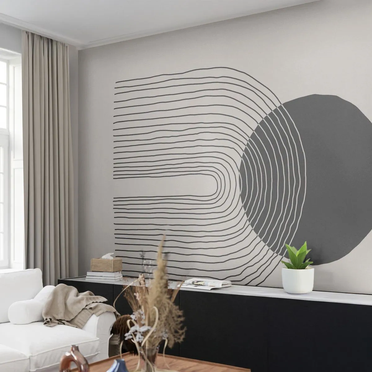 Papier Peint Autocollant Deluxe Sticker - Tremblement et confiance - Abstraction, Morceau, Minimalisme - 500x350 cm