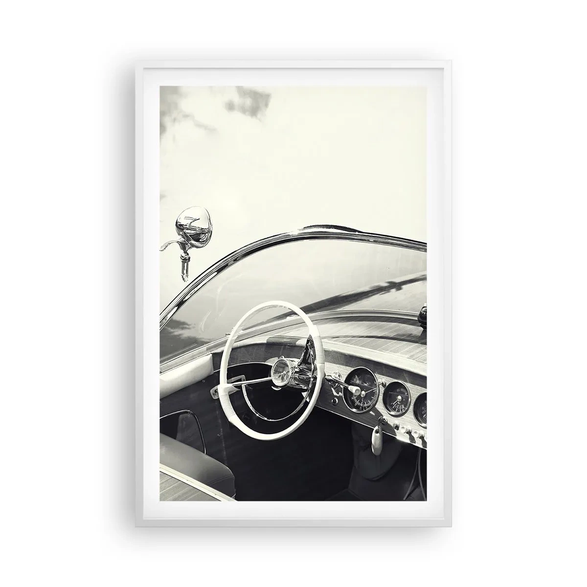 Affiche dans un cadre blanc - Poster - Temps pour riche - 61x91 cm