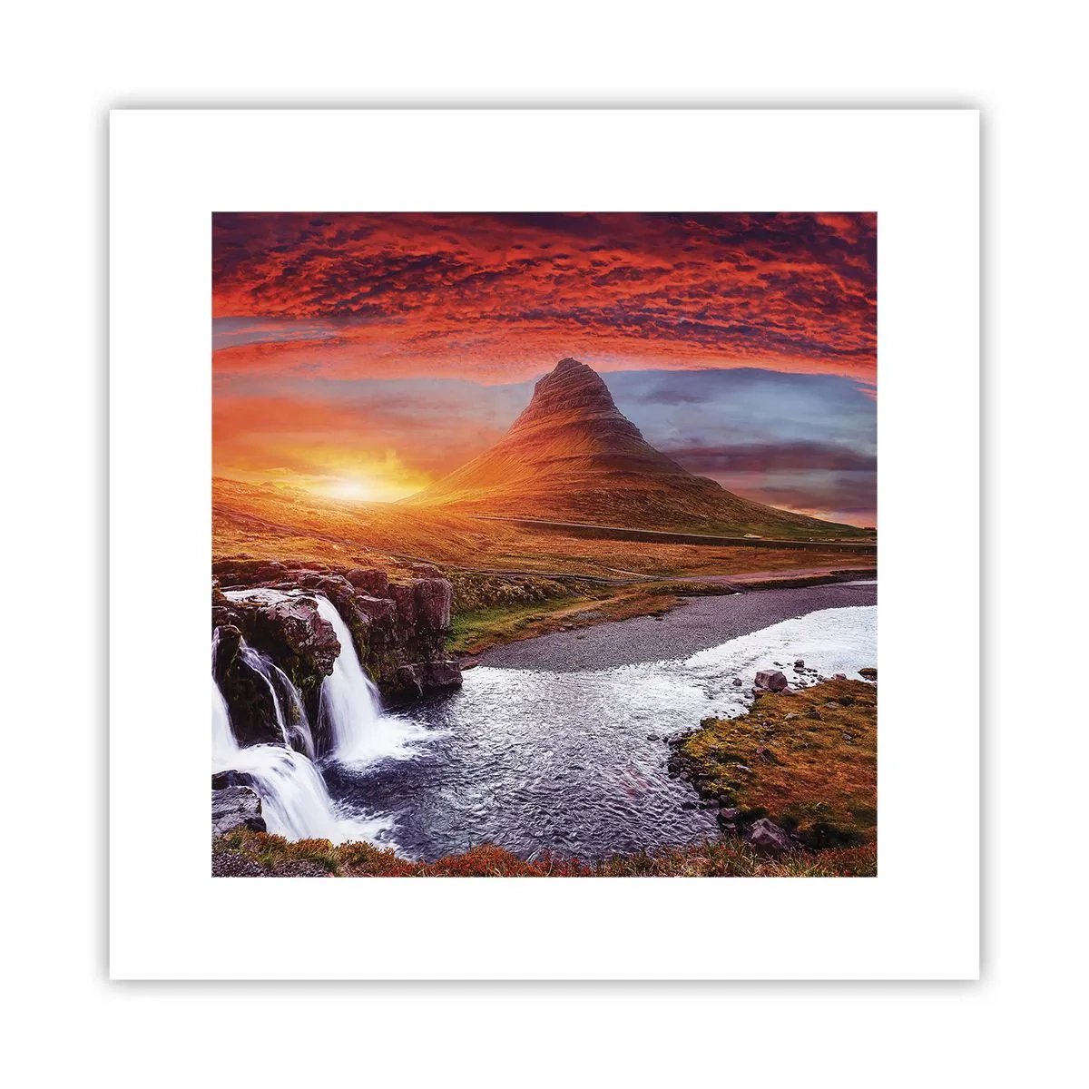 Affiche - Poster - Vue de la terre du milieu - 30x30 cm
