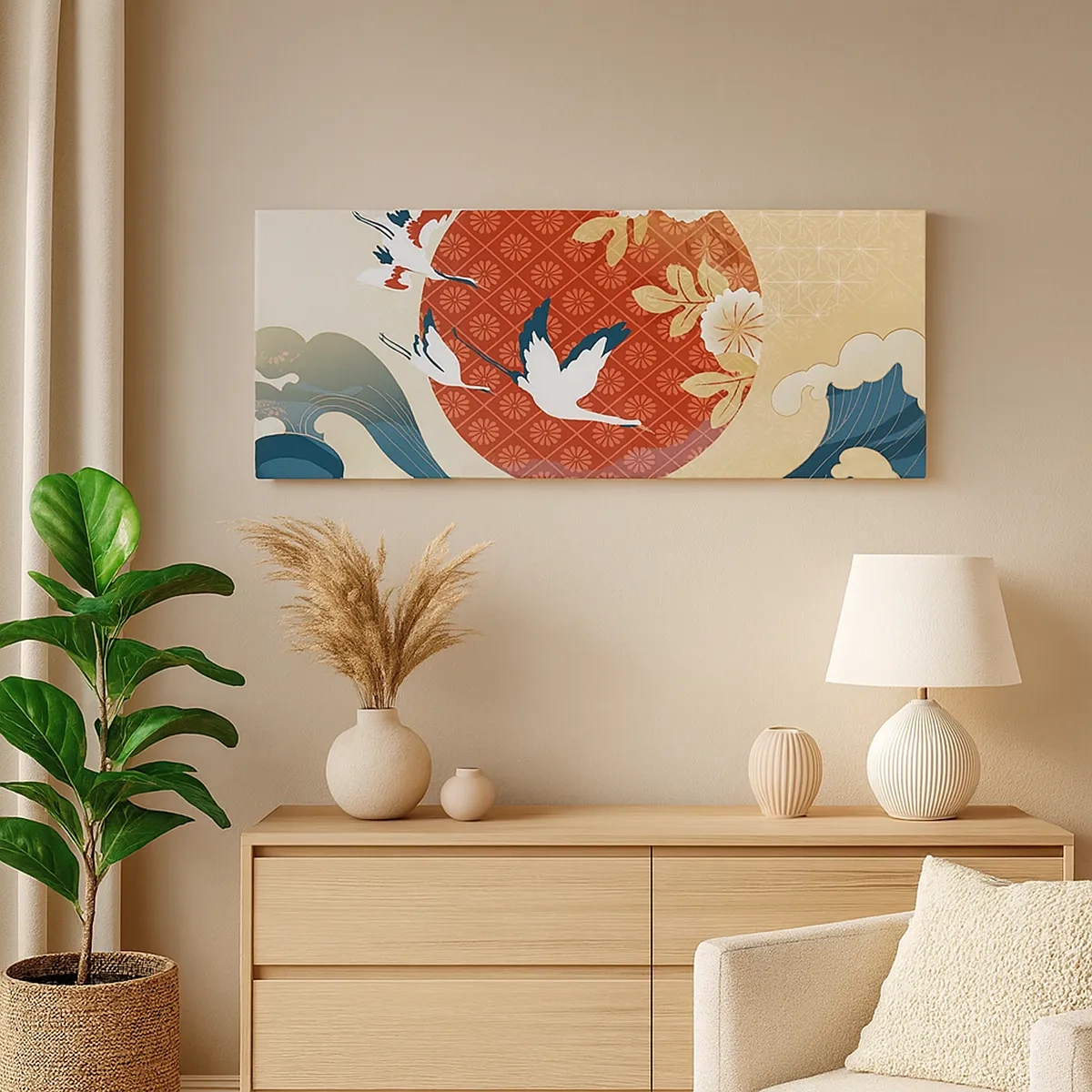 Impression sur toile - Image sur toile - Conte japonnais - 30x30 cm