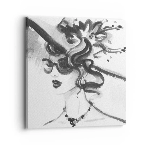 Impression sur toile - Image sur toile - Une dame de caractère - 30x30 cm