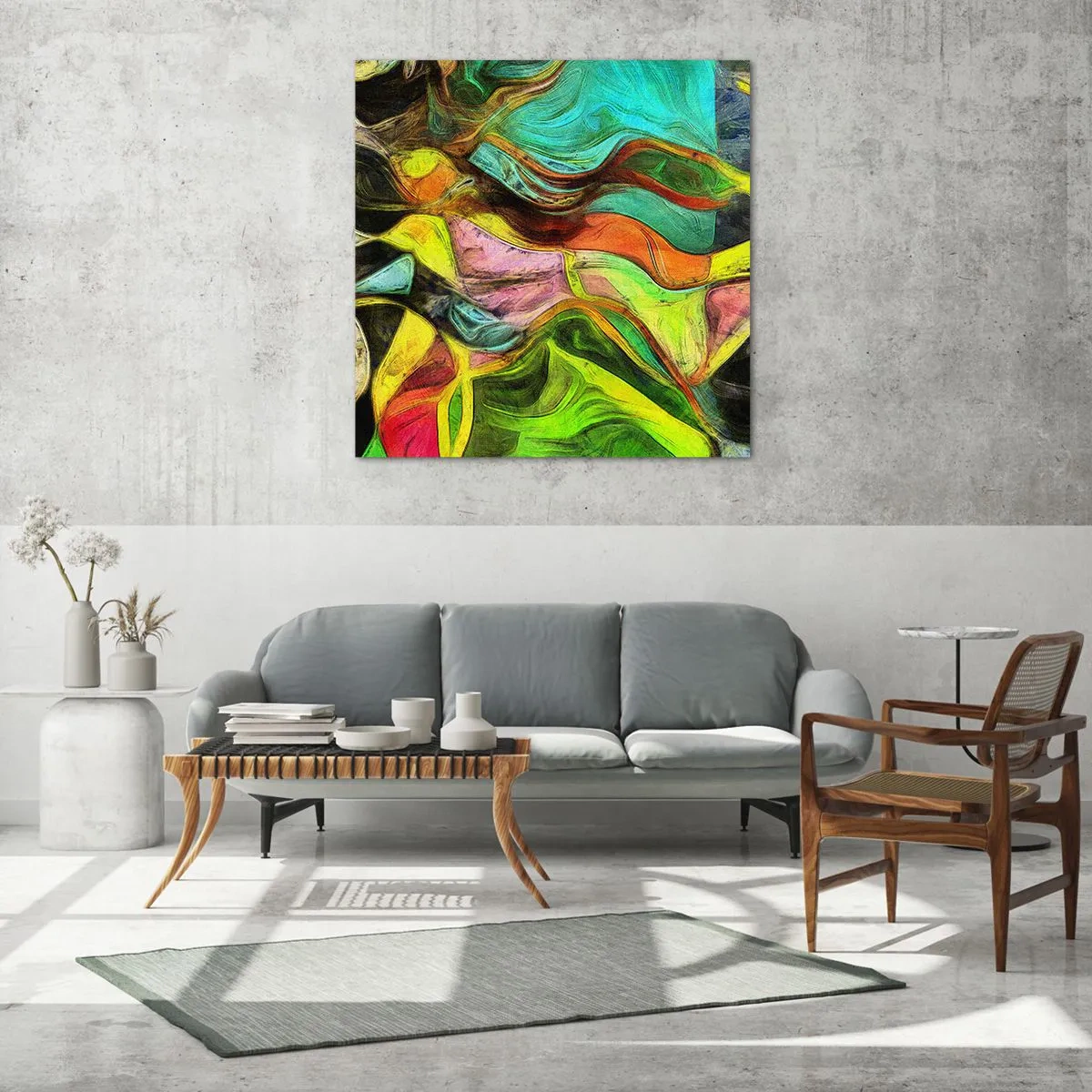 Impression sur verre - Image sur verre - Le mouvement c'est la vie - 60x60 cm