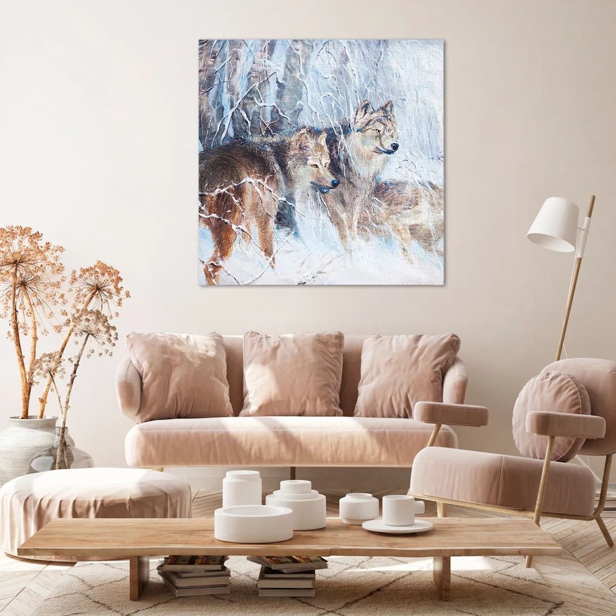 Impression sur toile - Image sur toile - Attention! Ca arrive ... - 50x50 cm