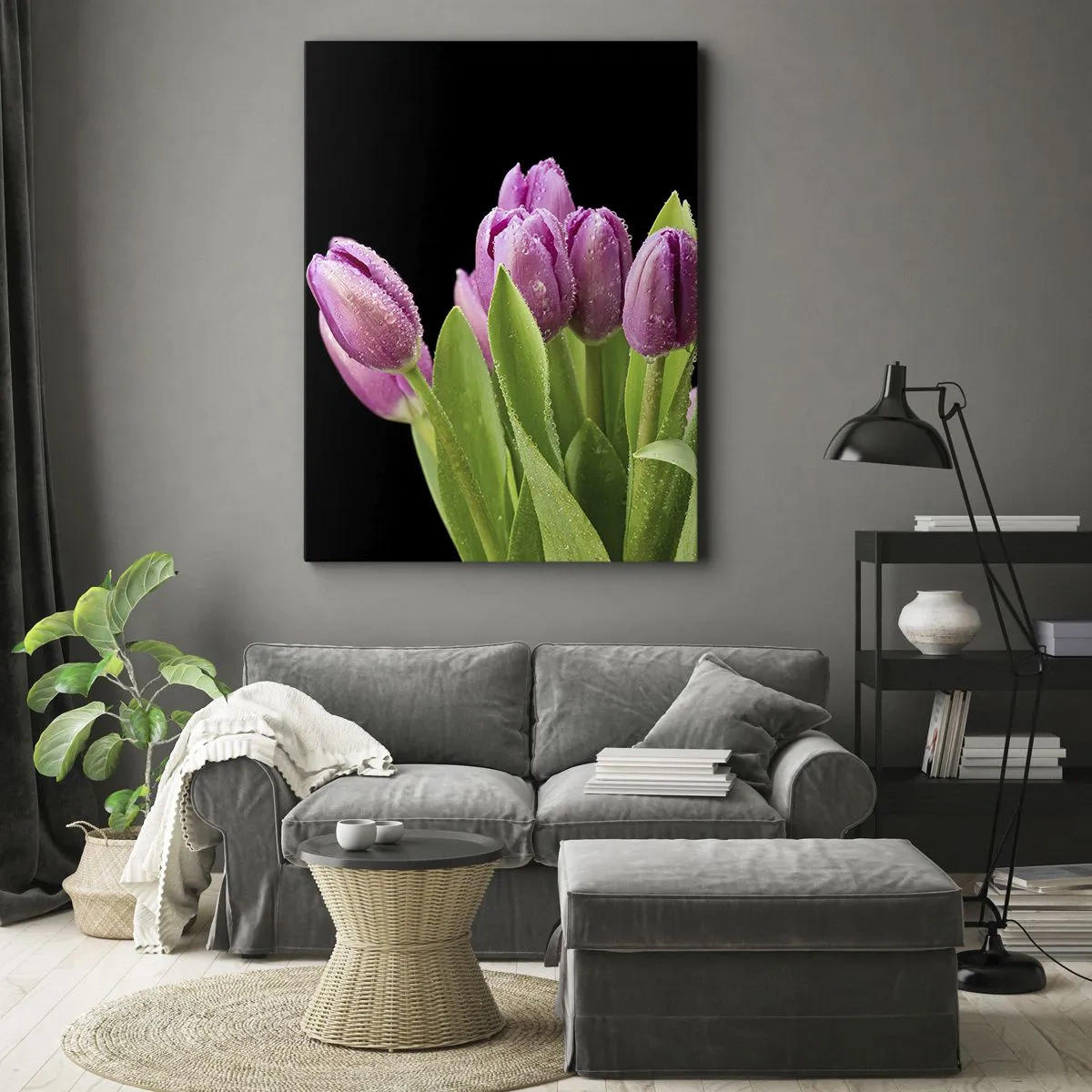Impression sur toile - Image sur toile - Joie printanière des lilas - 65x120 cm