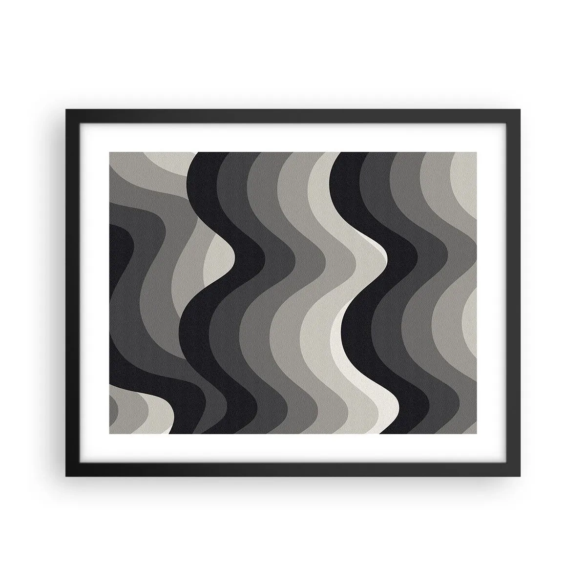 Affiche dans un cadre noir - Poster - Vague après vague - 50x40 cm