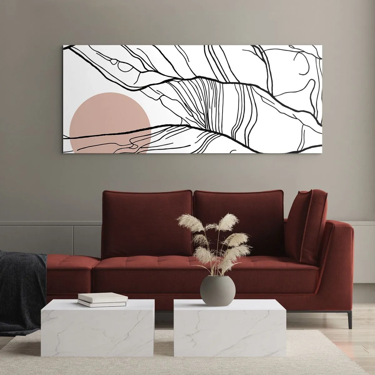 Impression sur verre - Image sur verre - Dans un réseau de brindilles - 100x40 cm