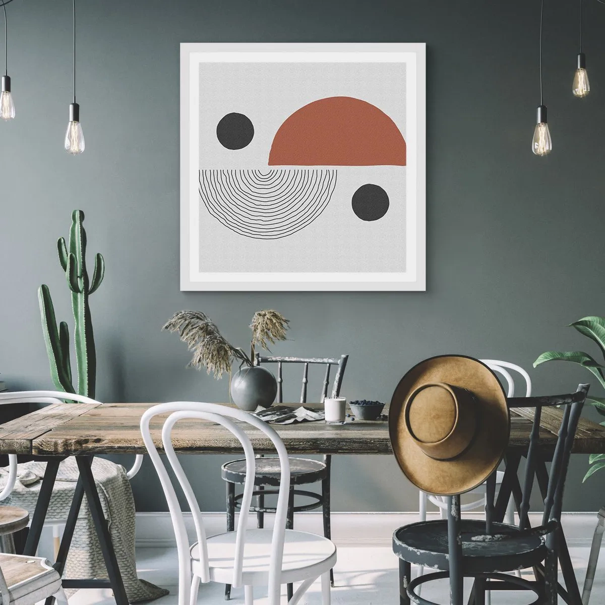 Affiche dans un cadre blanc - Poster - Perfection de la roue - 60x60 cm