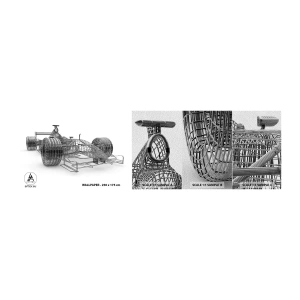 Échantillon de Papier Peint Premium Sand - Design parfait - idée de course - 3D, Voiture de course, Graphique - 100x30 cm
