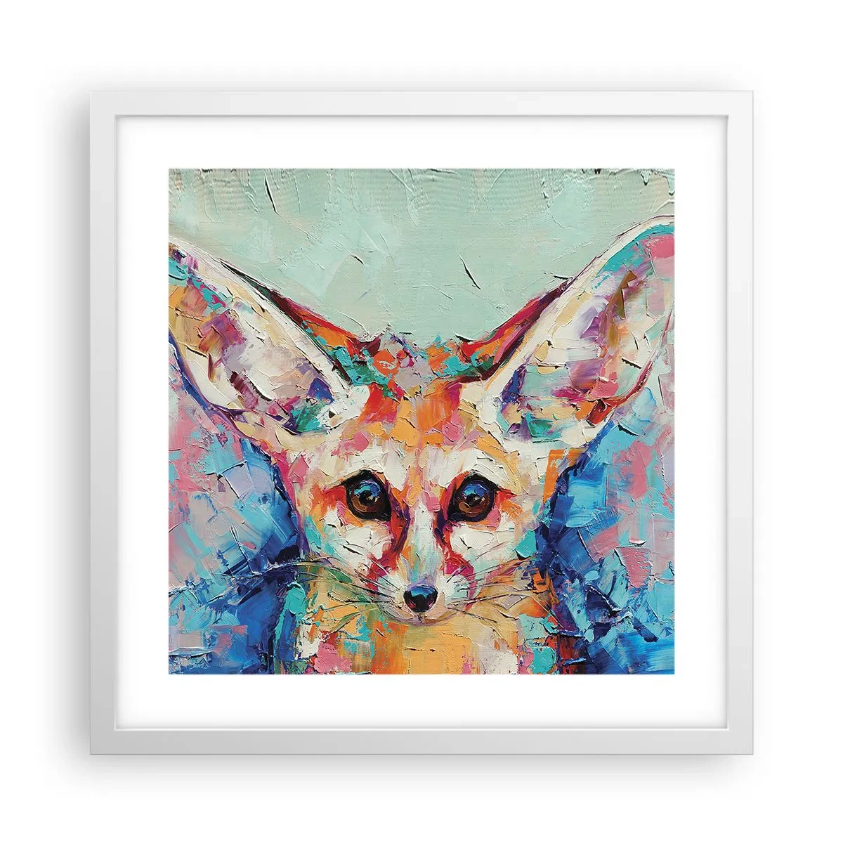 Affiche dans un cadre blanc - Poster - Etes-vous prêts pour moi? - 40x40 cm