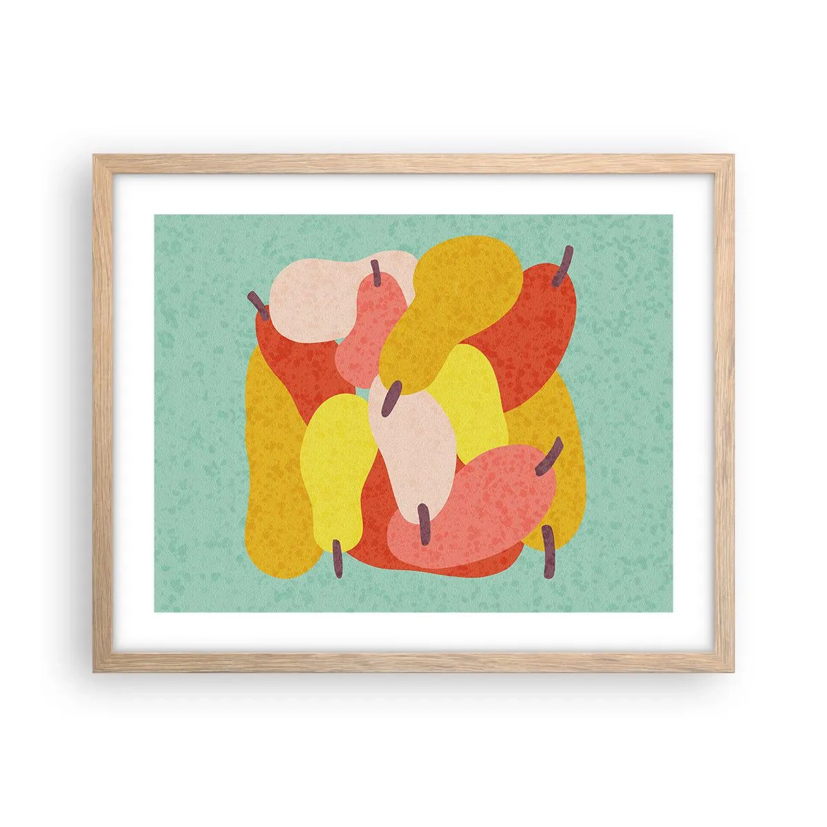 Affiche dans un chêne clair - Poster - Essayez le soleil d'été - 50x40 cm