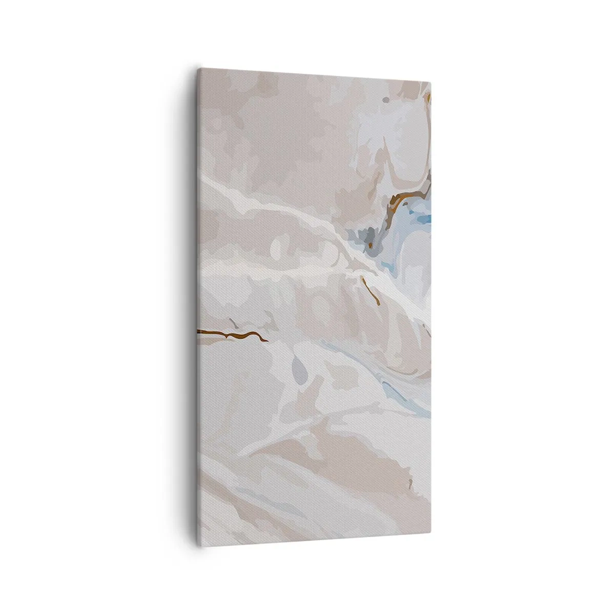 Impression sur toile - Image sur toile - Le bleu serpente sous le blanc - 55x100 cm
