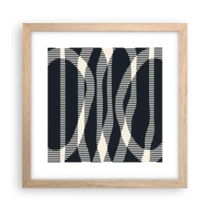 Affiche dans un chêne clair - Poster - Une tentative de briser l'obscurité - 30x30 cm