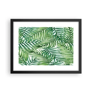 Affiche dans un cadre noir - Poster - Sous la canopée verte - 40x30 cm