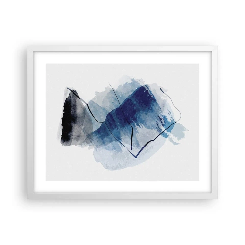 Affiche dans un cadre blanc - Poster - Montagne de glace - 50x40 cm