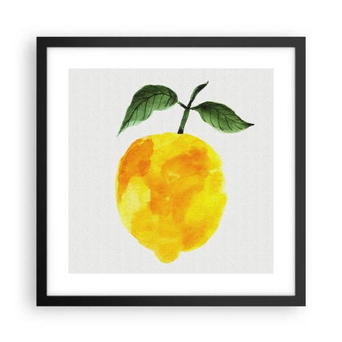 Affiche dans un cadre noir - Poster - Comment reconnaitre le goût du soleil - 40x40 cm