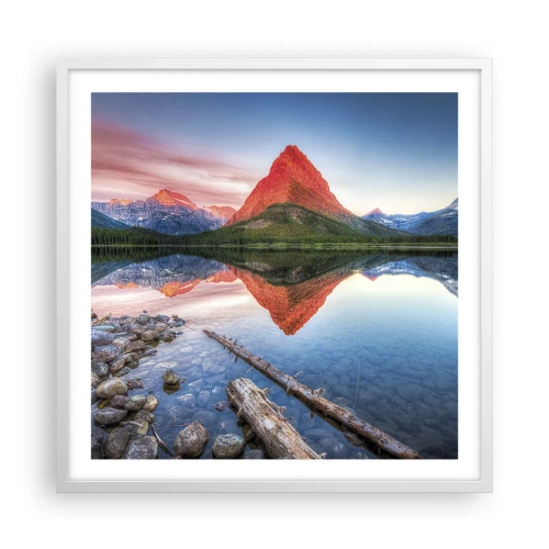 Affiche dans un cadre blanc - Poster - Chaleur et fraicheur - 60x60 cm