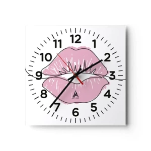 Horloge murale - Pendule murale - Prêt à l'embrassade? - 30x30 cm