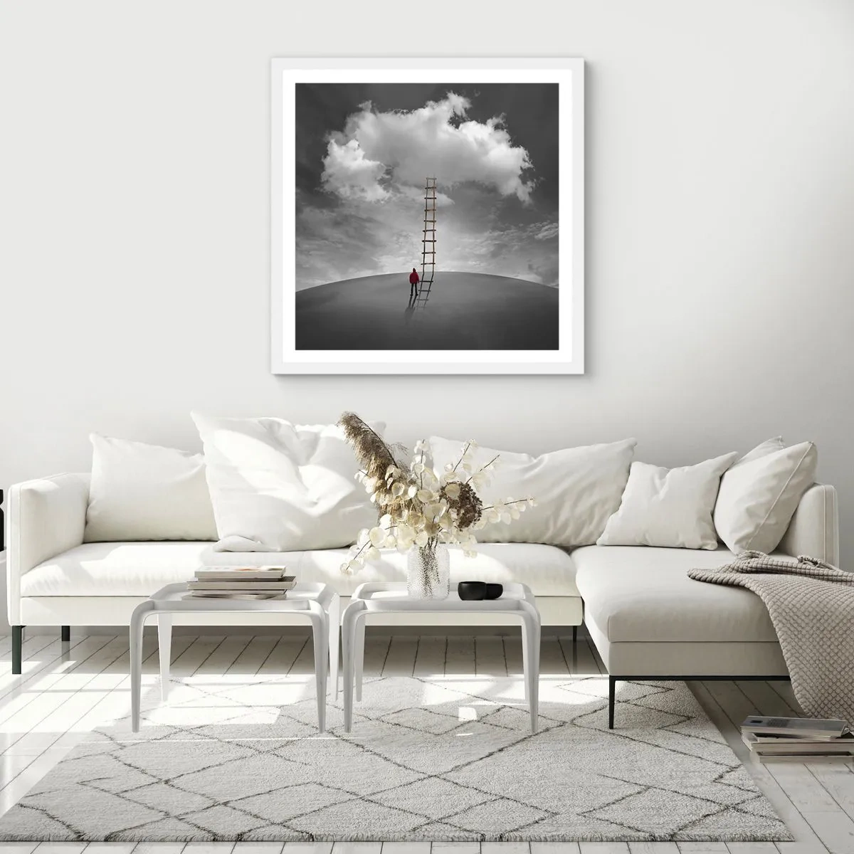 Affiche dans un cadre blanc - Poster - Tout est possible - 40x40 cm