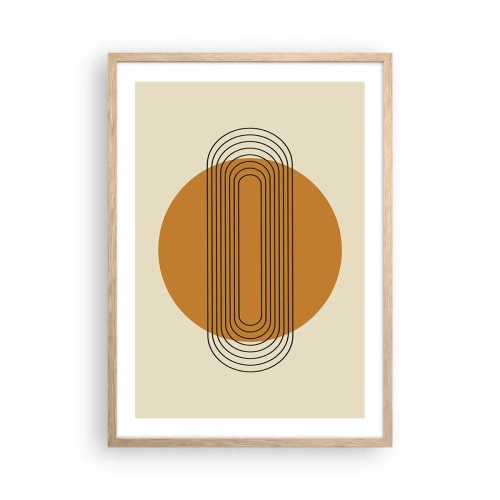 Affiche dans un chêne clair - Poster - Plan idéal - 50x70 cm