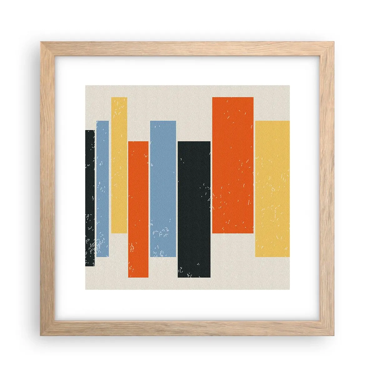 Affiche dans un chêne clair - Poster - Notation musicale - 30x30 cm