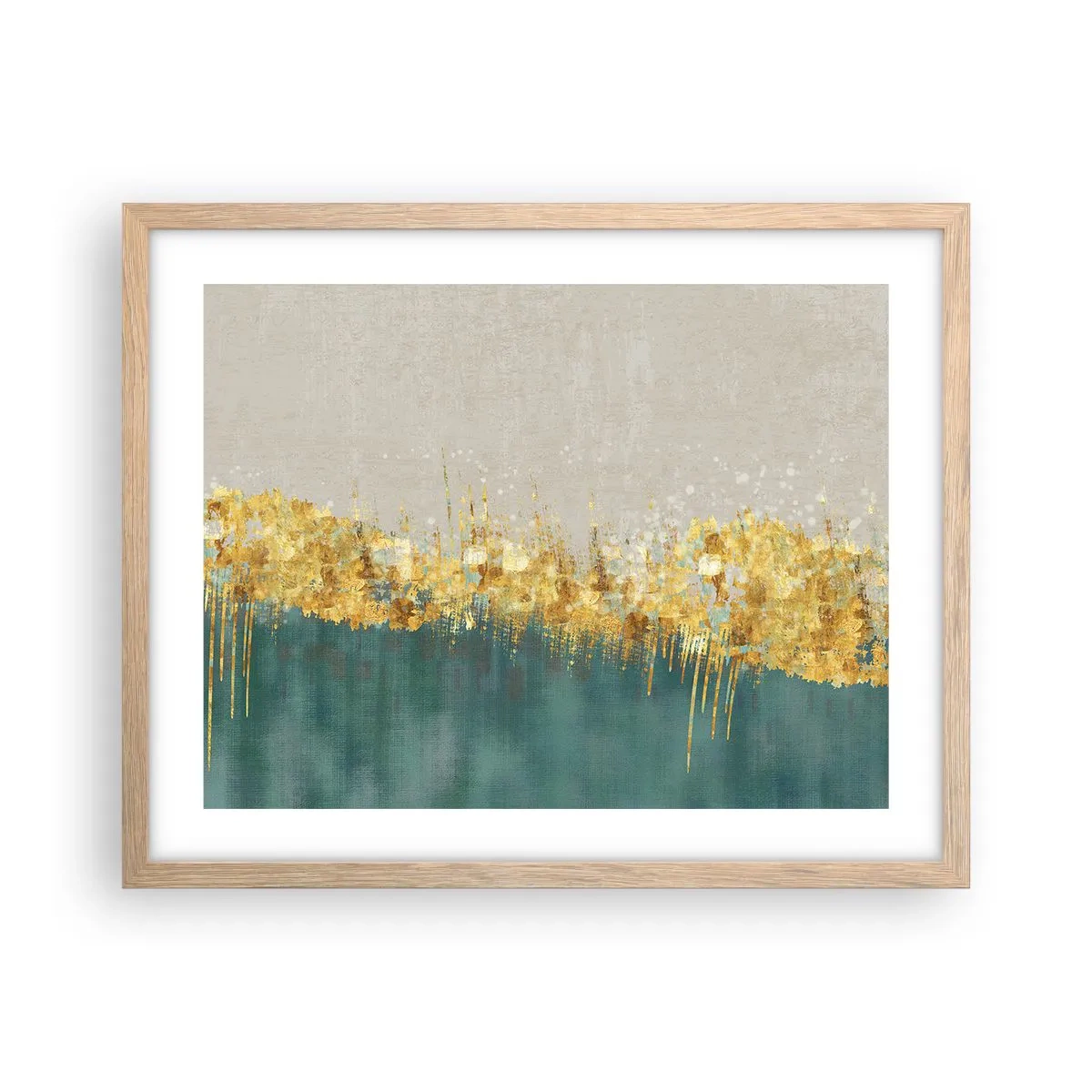 Affiche dans un chêne clair - Poster - La frontière dorée - 50x40 cm