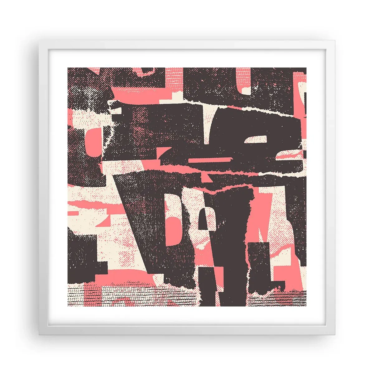 Affiche dans un cadre blanc - Poster - Tout ce tapage - 50x50 cm