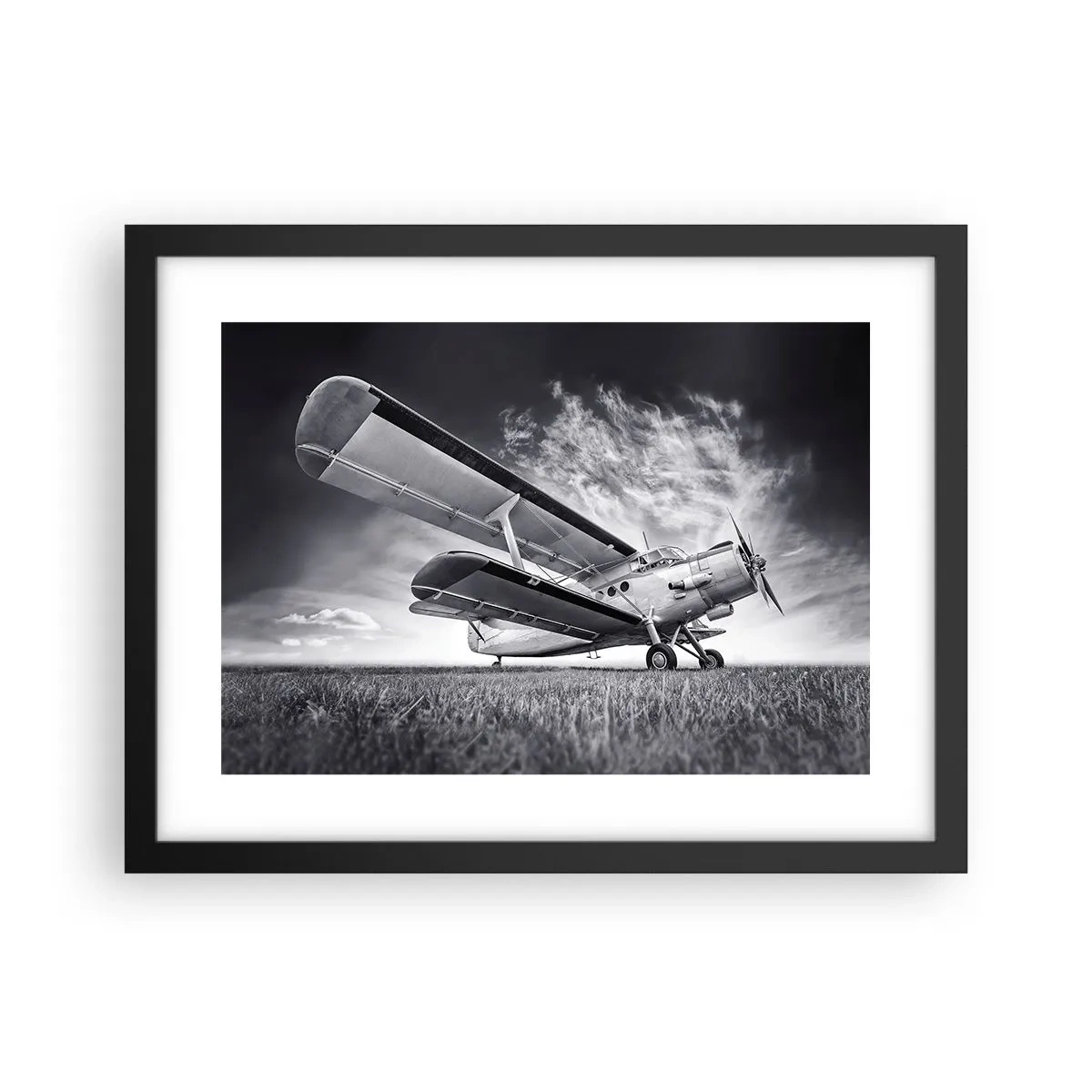 Affiche dans un cadre noir - Poster - Le pèlerin ailé - 40x30 cm