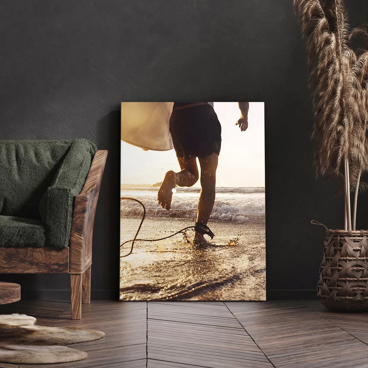 Impression sur toile - Image sur toile - A la rencontre des vagues - 55x100 cm