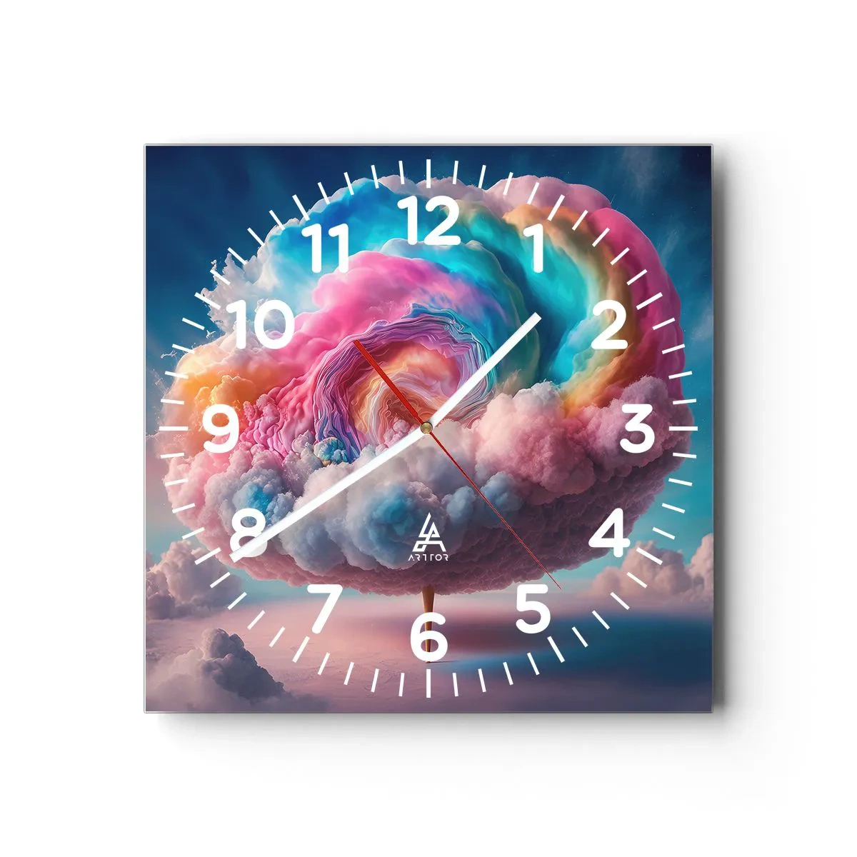 Horloge murale - Pendule murale - Le rêve d'un parc d'attractions - 40x40 cm