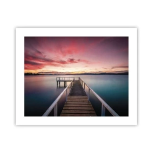 Affiche - Poster - La douce flamme du soir - 50x40 cm