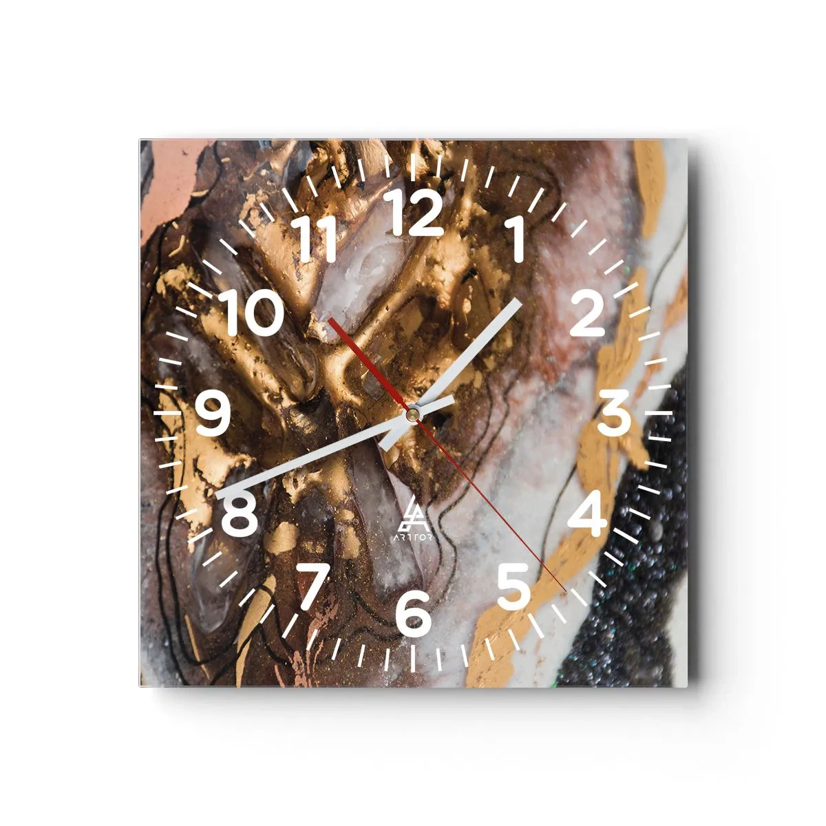 Horloge murale - Pendule murale - Élément de la terre - 40x40 cm