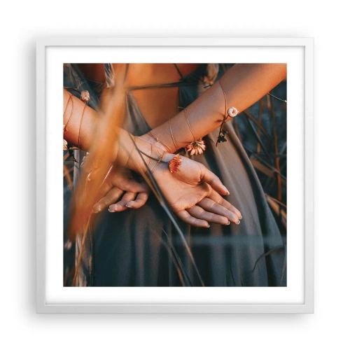 Affiche dans un cadre blanc - Poster - Liée à la nature - 50x50 cm
