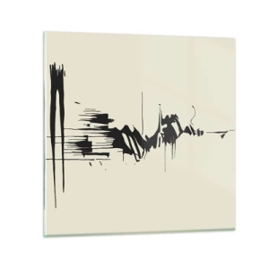 Impression sur verre - Image sur verre - Abstraction hâtive - 40x40 cm