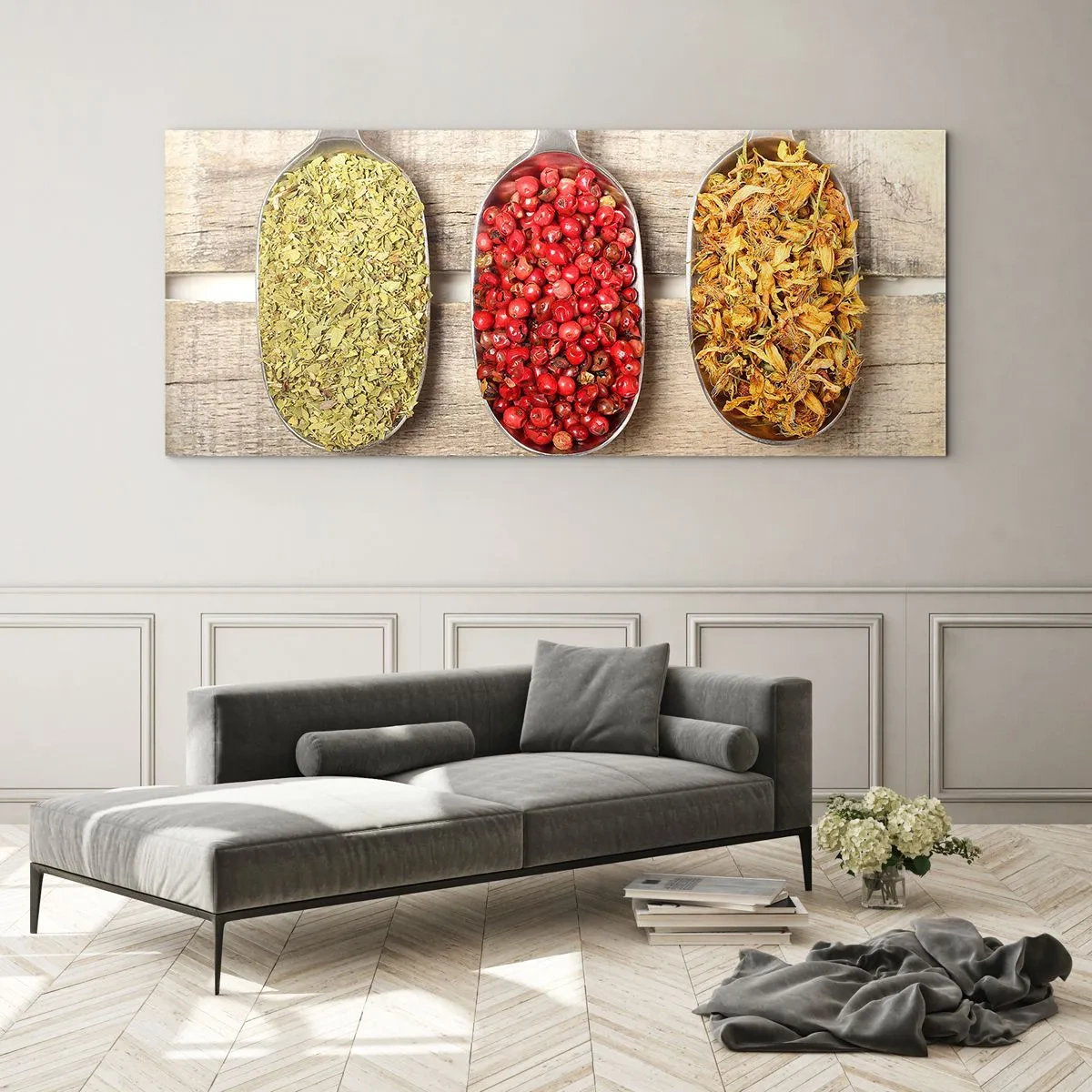Impression sur verre - Image sur verre - Magie de la cuisine - 90x30 cm