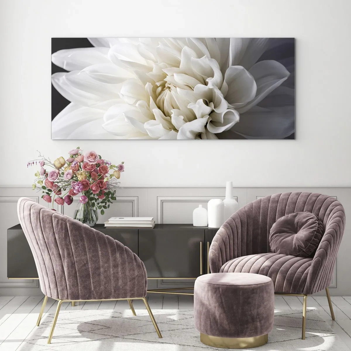 Impression sur verre - Image sur verre - Le matin de la jeune mariéé - 100x40 cm
