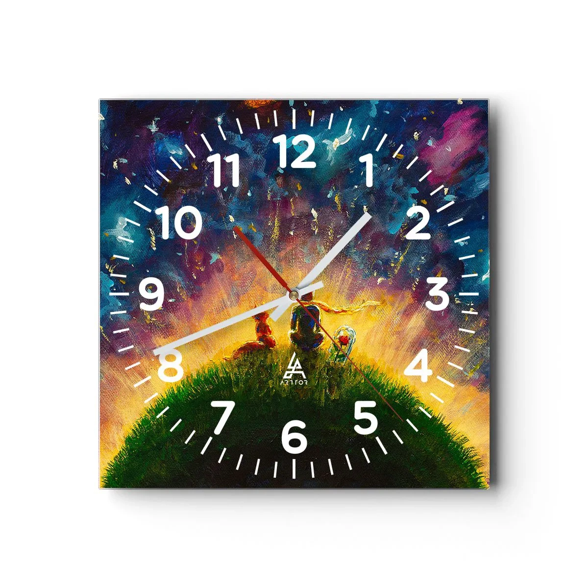 Horloge murale - Pendule murale - Amour et amitié - le monde entier - 30x30 cm