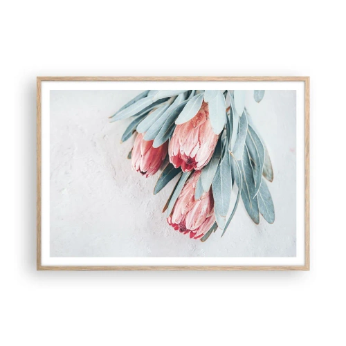 Affiche dans un chêne clair - Poster - Honte de leur propre beauté - 100x70 cm