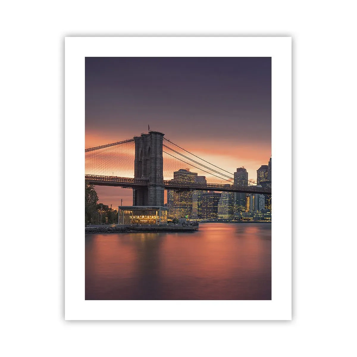 Affiche - Poster - Immergé dans le silence lilas - 40x50 cm