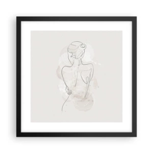 Affiche dans un cadre noir - Poster - Comme un instrument sensible - 40x40 cm