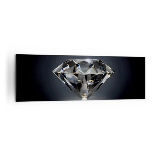 Impression sur toile - Image sur toile - Une interprétation artistique d'un diamant sur fond sombre - 160x50cm - La meilleure amie - Décoration murale moderne pour le salon et la chambre ARTTOR
