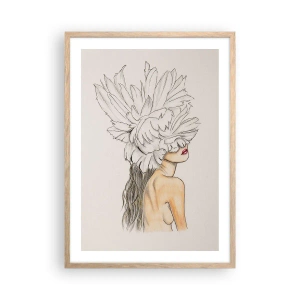 Affiche dans un chêne clair - Poster - Beauté couronnée - 50x70 cm