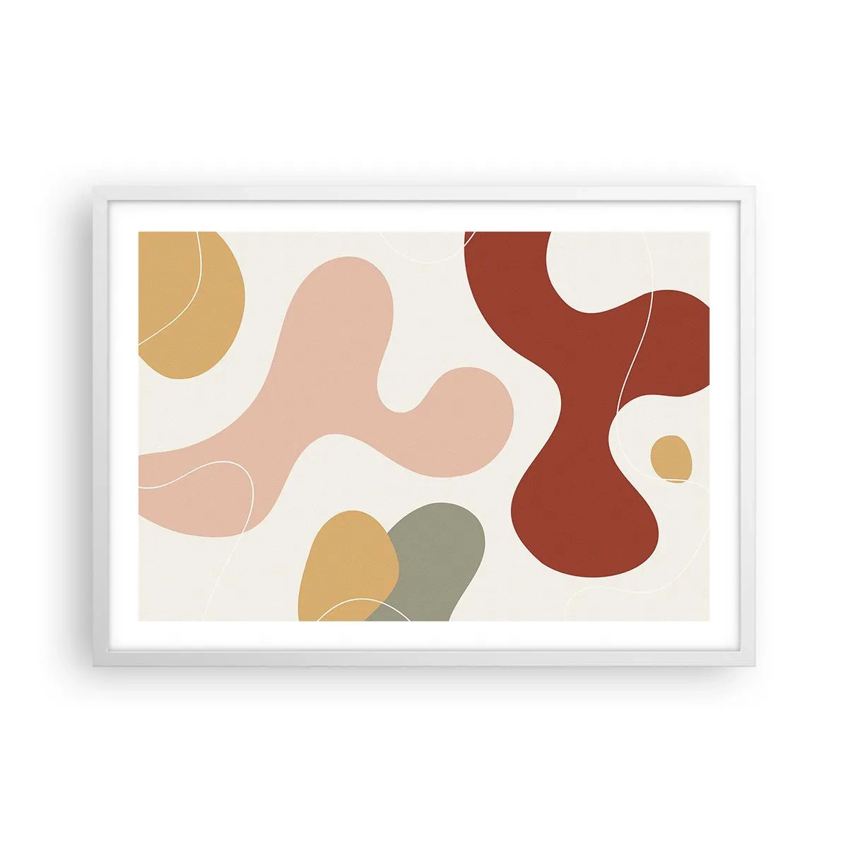 Affiche dans un cadre blanc - Poster - Entrelac - 70x50 cm