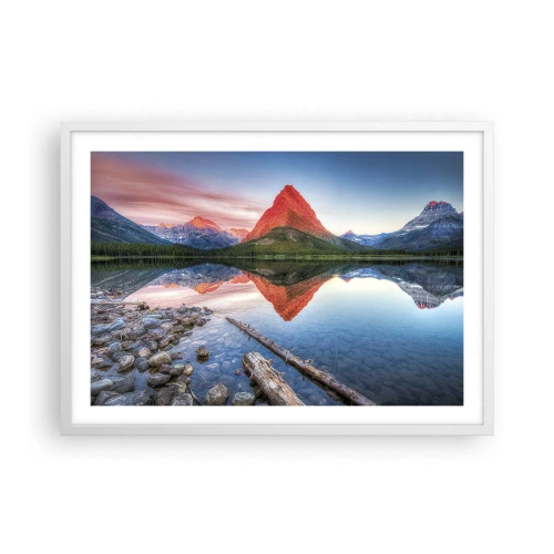 Affiche dans un cadre blanc - Poster - Chaleur et fraicheur - 70x50 cm