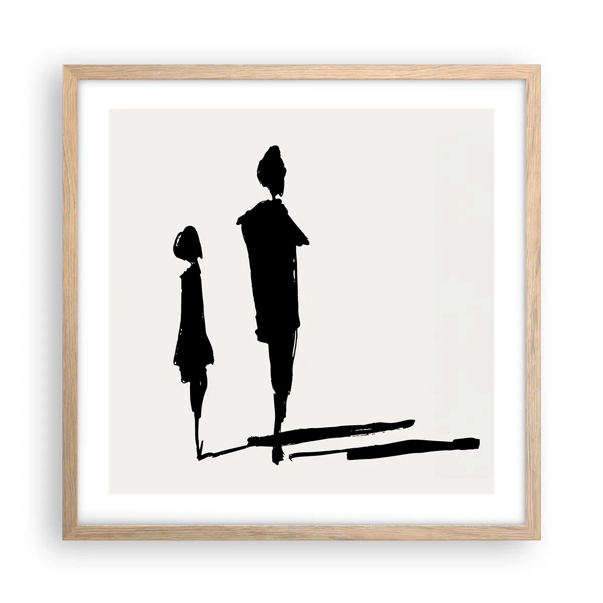 Affiche dans un chêne clair - Poster - Êtes-vous sûr qu'ils sont ensemble ? - 50x50 cm