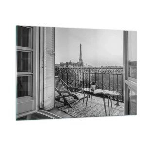 Impression sur verre - Image sur verre - Un après-midi parisien - 120x80cm - Après-midi parisien - Décoration murale moderne pour le salon et la chambre ARTTOR