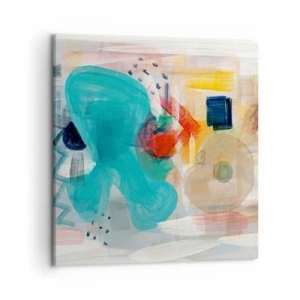 Impression sur toile - Image sur toile - Jeu de couleurs - 50x50 cm