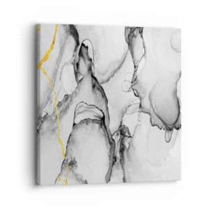 Impression sur toile - Image sur toile - Composition à motif or - 30x30 cm