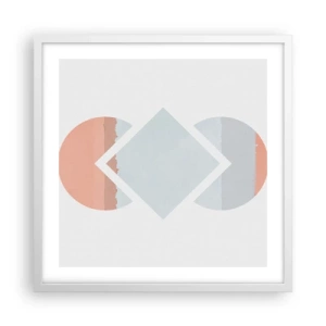 Affiche dans un cadre blanc - Poster - La situation est clair - 50x50 cm