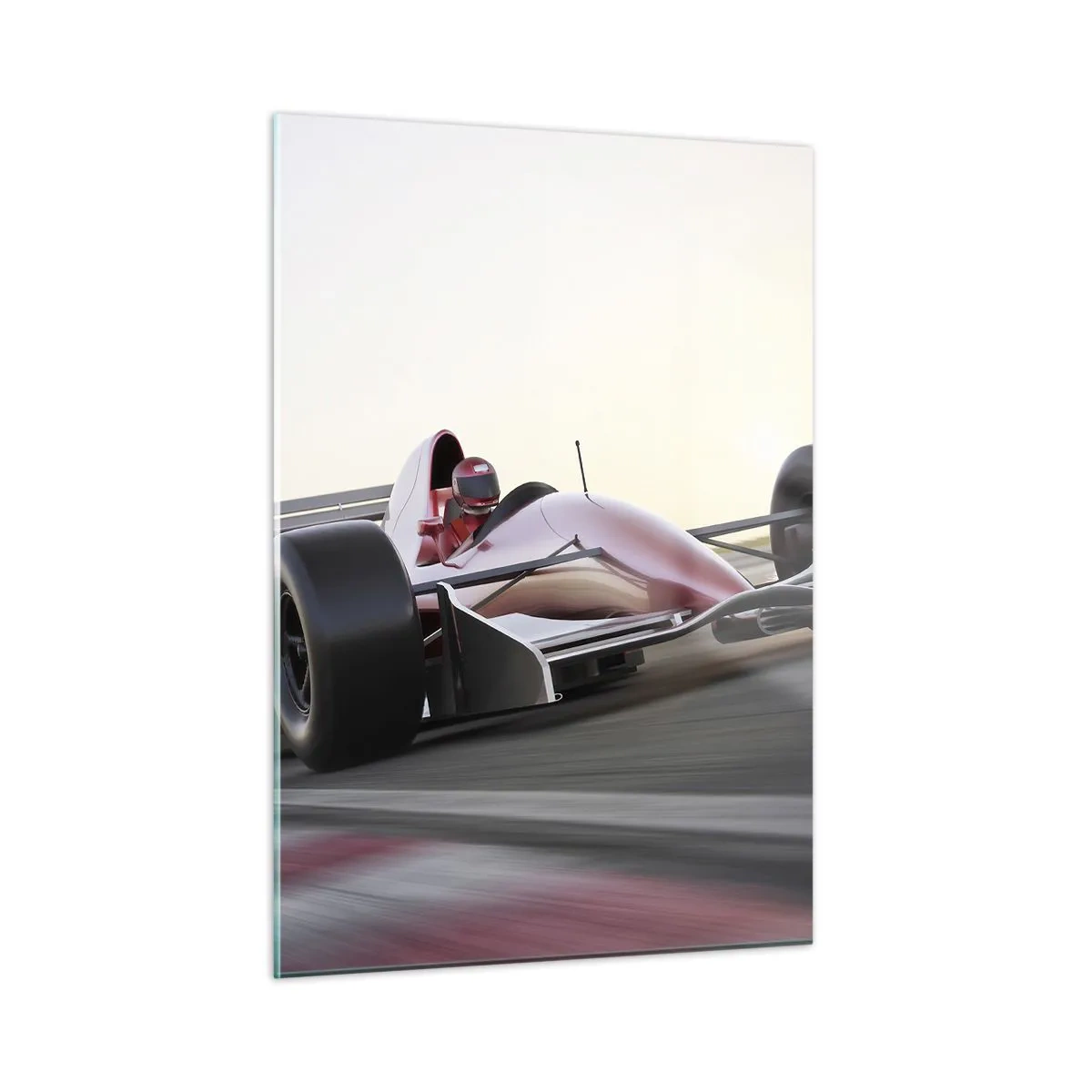 Impression sur verre - Image sur verre - Formule 1 sur la piste de course - 50x70cm - Toujours gagnant - Décoration murale moderne pour le salon et la chambre ARTTOR