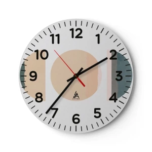 Horloge murale - Pendule murale - Cercles après cercles - 30x30 cm